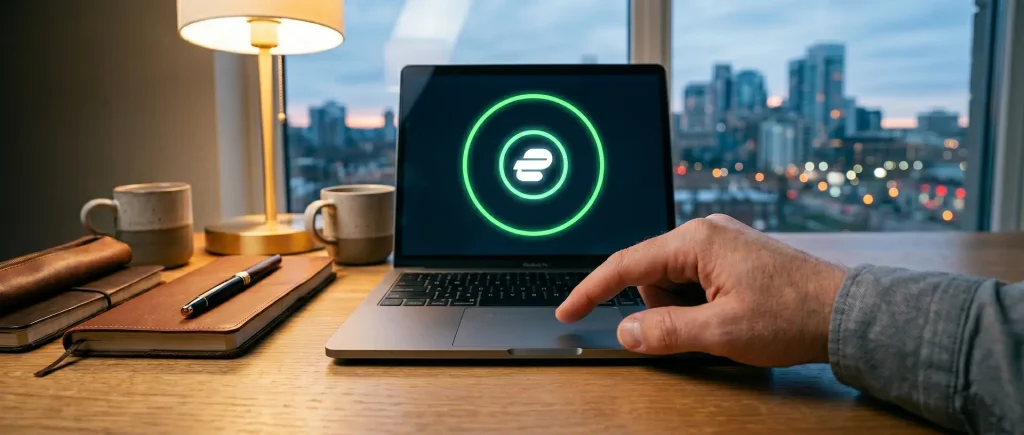 ExpressVPN app på en bærbar datamaskin