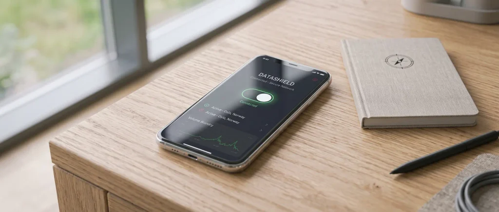 Mobiltelefon som viser endring av IP adresse på enheten